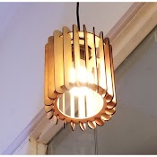 Đèn Gỗ Thả Trần Chiếu Sáng Dùng Để Trang Trí, Đèn Thả Trần Gỗ Decor Phòng Khách