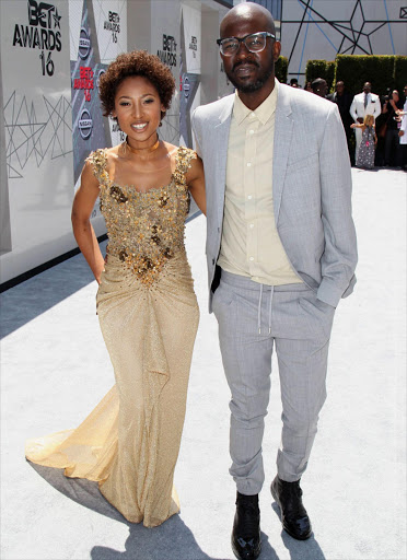 DJ Black Coffee (R) and Mbali Mlotshwa attends the Make A Wish VIP Experience at the 2016 BET Awards on June 26, 2016 in Los Angeles, California. Photo by Leon Bennett/WireImage/Getty images