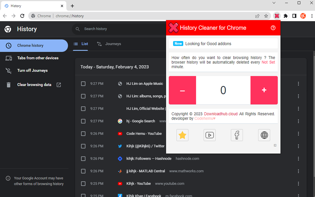 History Cleaner for Chrome Preview image 2