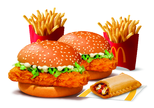 Burger Combo For 2: McSpicy Chicken Burger With Pizza McPuff