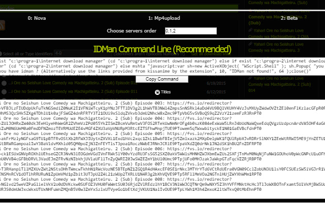 GitHub - Amraki/KissAnime-DLC: Lists the download links of an anime on  KissAnime on a page together for easy downloading