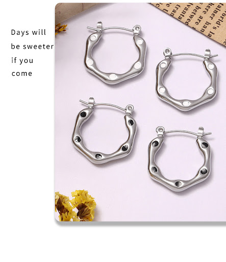 Title 4, Elegant Earrings Geometric U-shaped Dripping Ti...