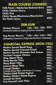 Madira menu 3