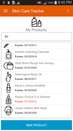 Skin Care Tracker