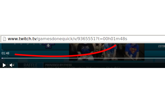Twitch VOD Addressbar Sync chrome extension