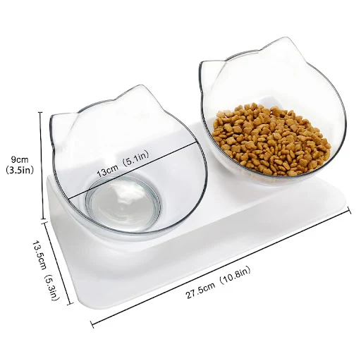 Non-slip Cat Bowl Double Pet Bowls With Raised Stand High Foot Pet Food and Water Bowls For Cats Dogs Feeders Bowl Pet S