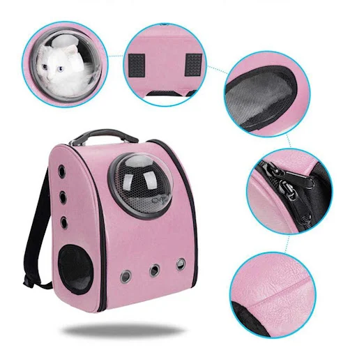 Leather Carrier for Cat Backpack for Cats Transparent Bag for Cats Pet Product Cat Backpack Window Cat Carrier Backpack 