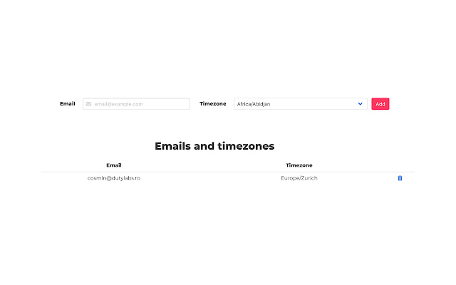 Timezone.email chrome extension