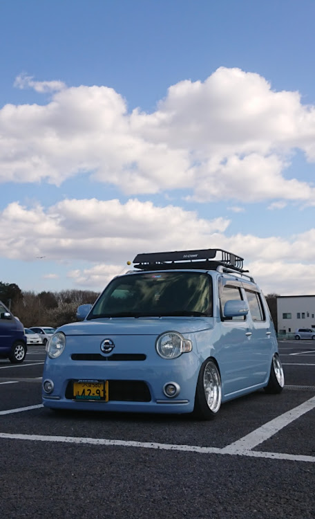 ミラココアの車高調整に関するカスタム事例の投稿画像1枚目