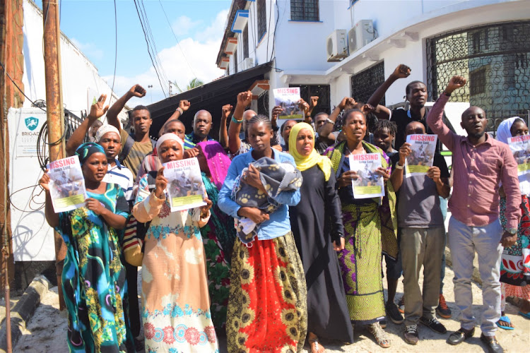 Family and friends of Moses Kombe, Said Juma and Samuel Riyango, three brothers fighting for Kikambala land against private developer