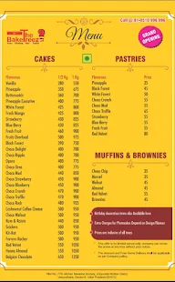 The Baketreez menu 1