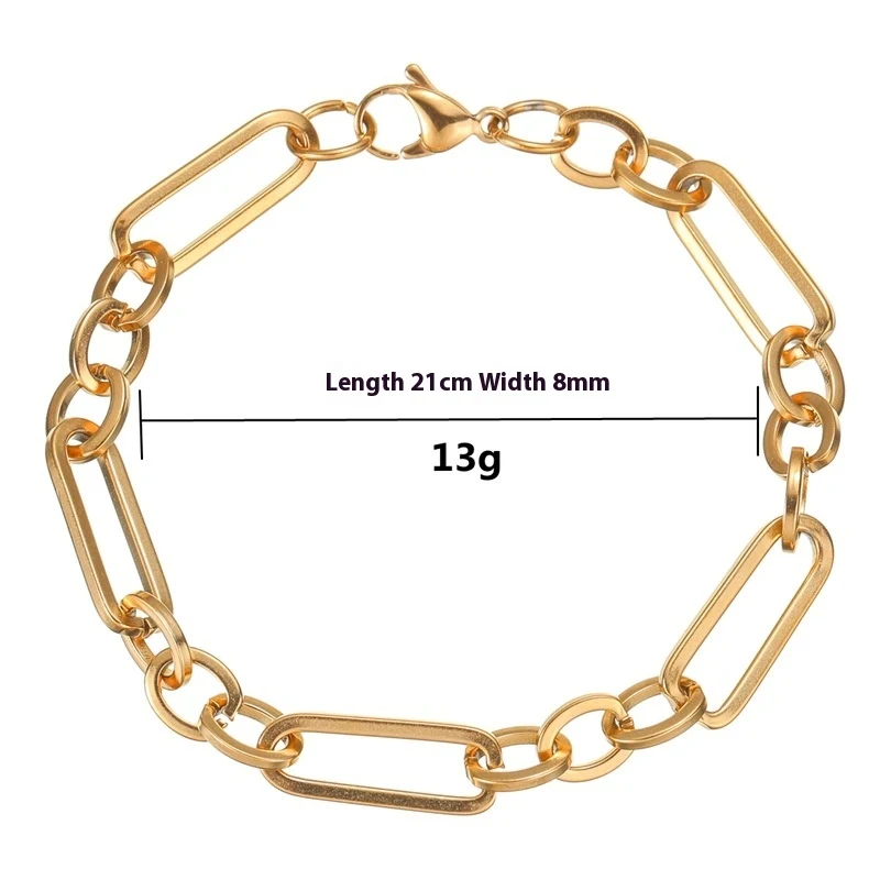 Title 7, Bracelet Hip Hop Vintage en Acier Inoxydable, f...