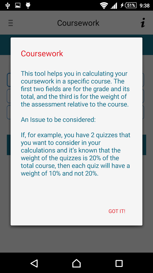 uni coursework calculator