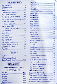 Shiva Sagar menu 3