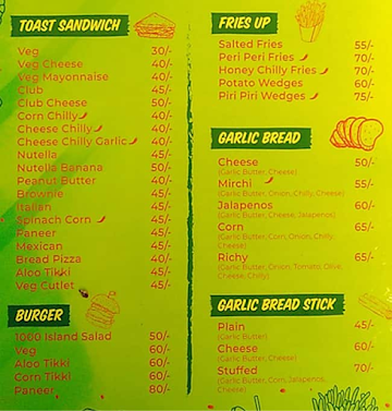 Sandwichwallas menu 