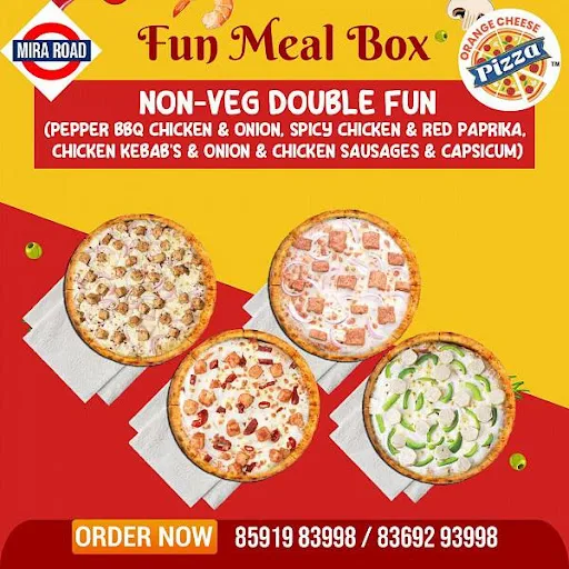 Non-Veg Double Fun Meal Box Of 4 Pizzas