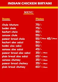 Indian Chicken Biryani menu 5