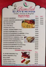 Bismillah Catering menu 1