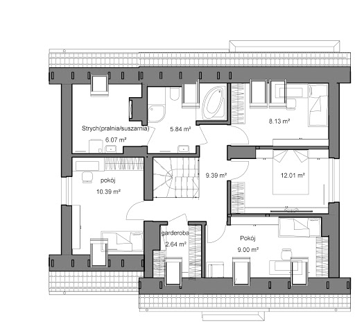 Domidea 52 w6 - Rzut poddasza