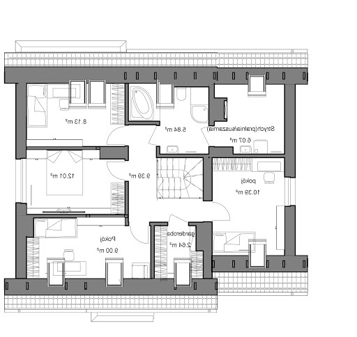 Domidea 52 w6 - Rzut poddasza