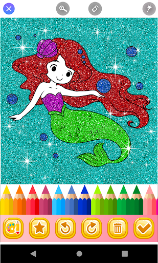 Screenshot mermaid coloring book glitter