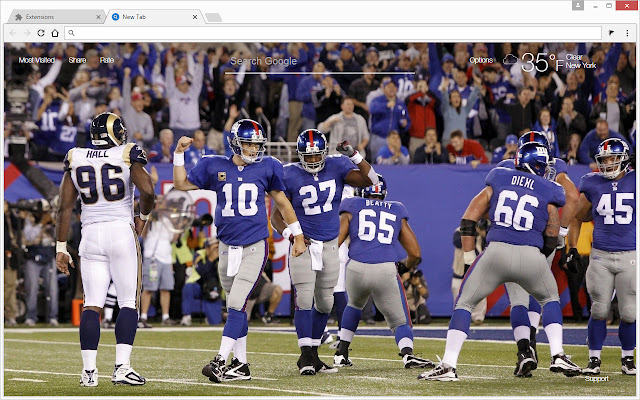 NFL New York Giants Wallpapers Custom New Tab