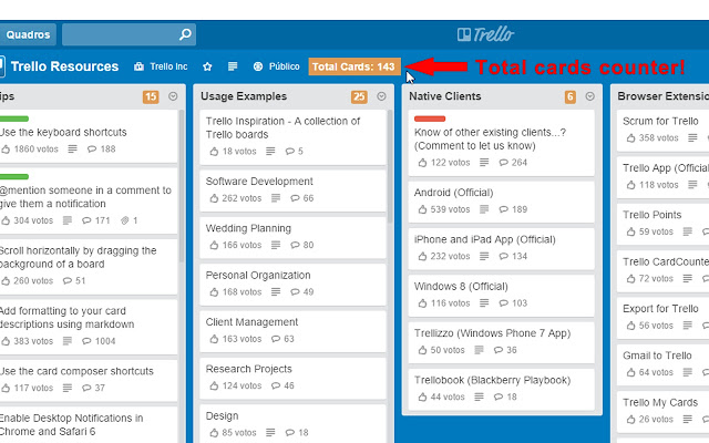 CardCounter For Trello with Totalizer