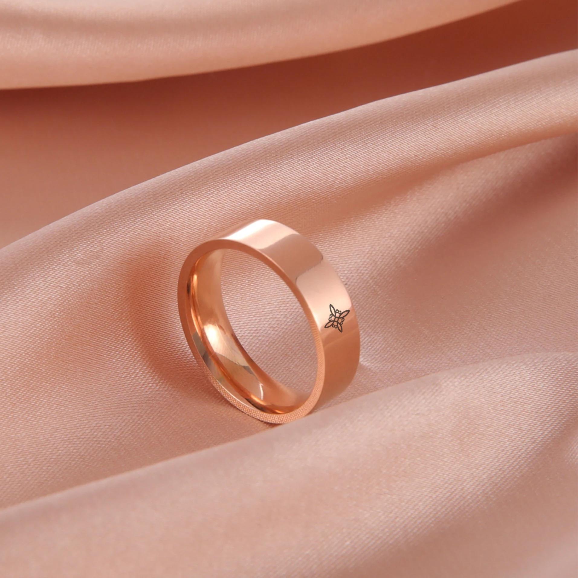 Title 4, Gepersonaliseerde roestvrijstalen ring 8 mm met...