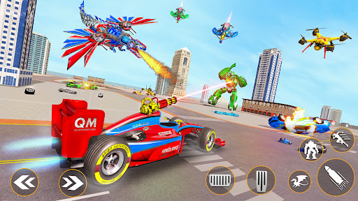 Flying Dinosaur Robot Car Game