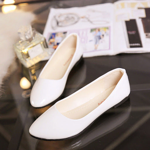 Title 6, Candy colored shallow mouth rubber sole work sh...