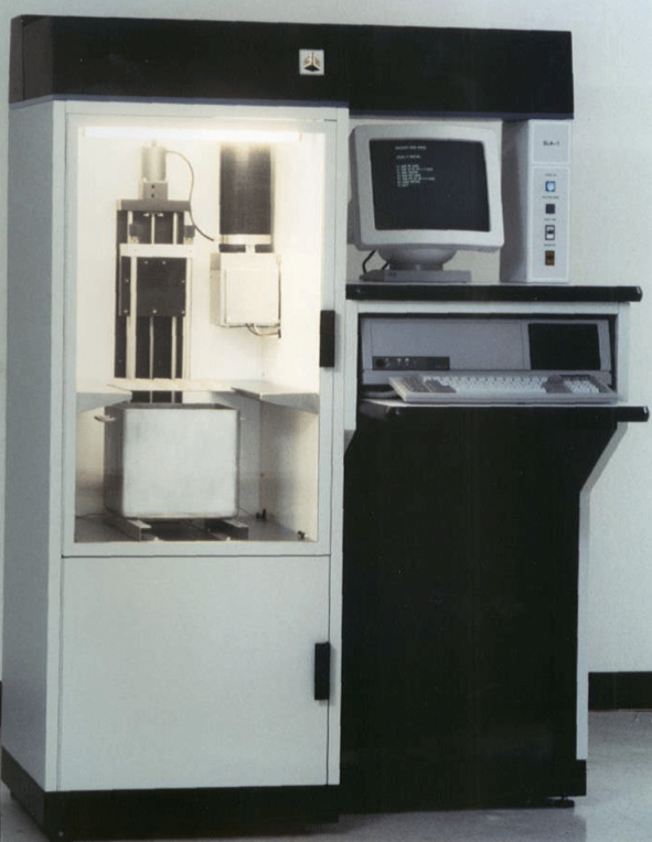 The first commercially available 3D printer