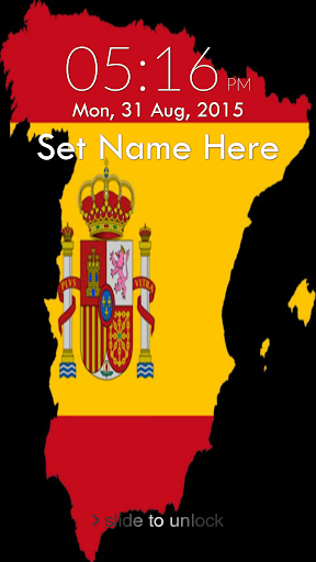 Spain Flag Keypad Lock Screen