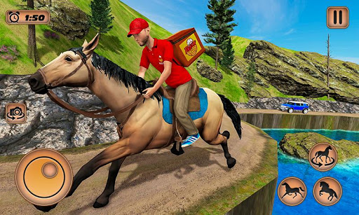 Screenshot Mounted Horse Riding Pizza