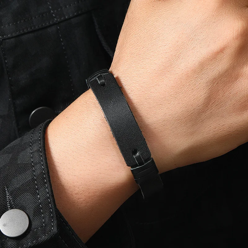 Title 13, Bracelet en cuir créatif avec tableau lumineux,...