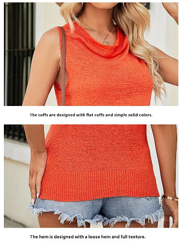 Title 13, Womens Sleeveless Blouse Pile Collar Pullover ...