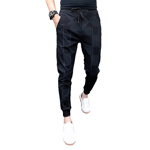 Title 3, Summer Casual Pants Mens Korean Slim Plaid – S...