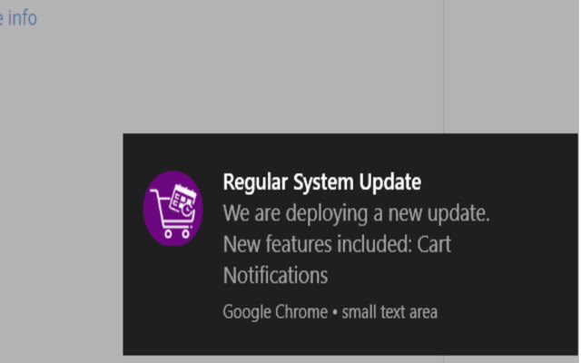 Reservety Update Notifications chrome extension