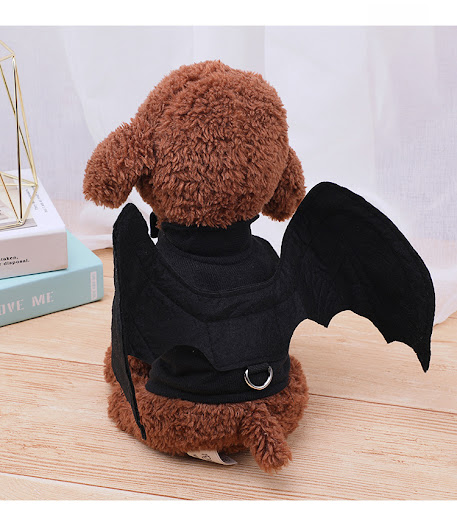 Title 6, Cool Black Bat Wings for Pet Dogs Halloween Cos...