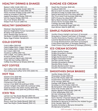 Snacks & Sundaes menu 7