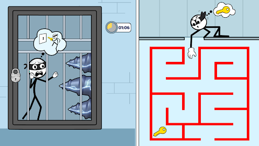 Screenshot Stick Robber: Brain Puzzle