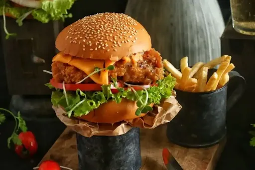 Big Boss Chipotle Fried Chicken Patty Burger