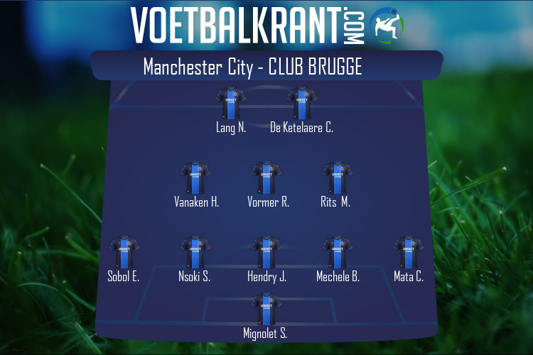 Opstelling Club Brugge | Manchester City - Club Brugge (03/11/2021)