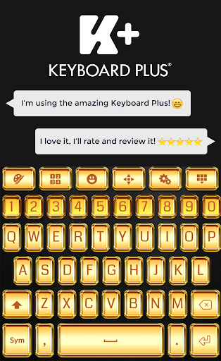 Keyboard Theme Gold