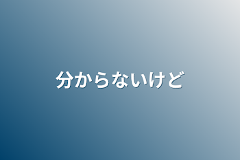 分からないけど