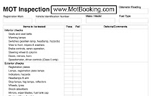 MOT Booking Summary Printout. MOTBooking.com small promo image