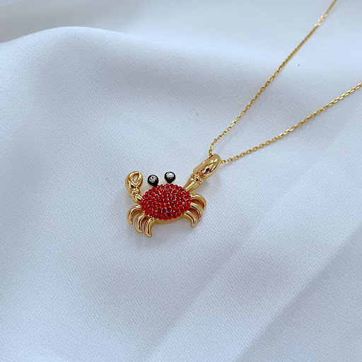 Title 4, Cute little crab shape asymmetric stud earrings...