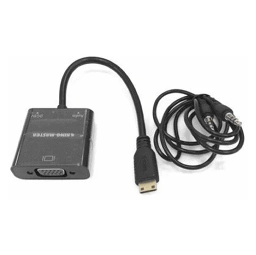 Mini HDMI K - VGA L + Audio Kingmaster (KY-H125B)_1