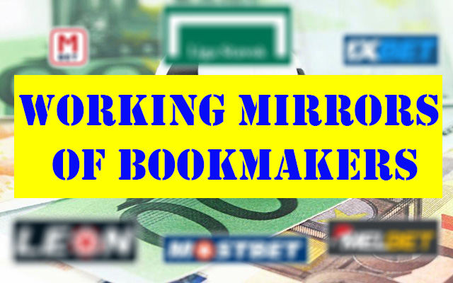 URL di lavoro di bookmakers siti web