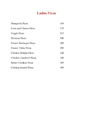 Ludos Pizza menu 1