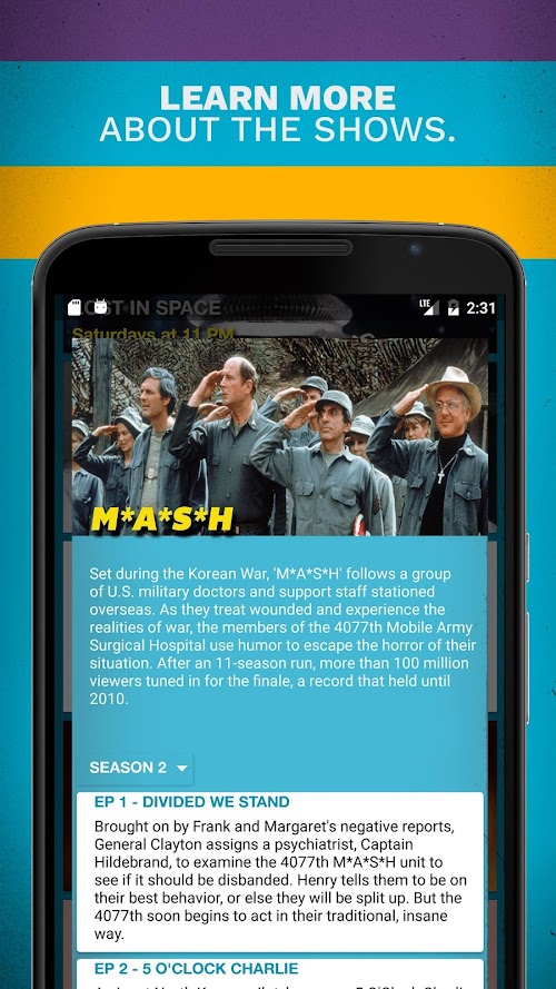 Android application MeTV screenshort